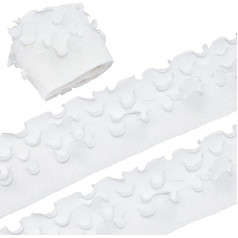 GORGECRAFT 11 см Широкий 4-слойный Эластичный Плиссированные Шифон Кружева Белый Оборка Оборчатые Лента Край Отделка Ткань для Свадебное Платье 