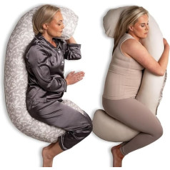 Подушка для беременных BellaMoon для сна, С-образная подушка для беременных со съемным чехлом - поддержка спины, живота, бедер для беременных же