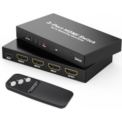 Ticenpe HDMI 2.1 Switch 8K @ 60Hz 4K @ 120Hz HDMI Splitter 3 in 1 Out Supports VRR & ALLM D-olby Vision, HDMI Switch Compatible with PS5/4, Xbox, Apple TV, Skybox, Blu-Ray, HDTV, Monitor