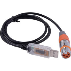 USB к DMX кабель управления RS485 последовательный конвертер адаптер FTDI XLR 3Pin сценического освещения устройства кабель (1,8 м, USB прозрачная оболо