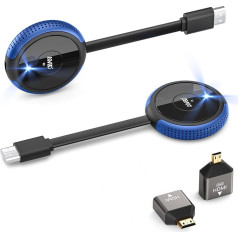 Беспроводной передатчик и приемник HDMI 4K 5G, радиопередача HDMI, беспроводной передатчик и приемник, 165FT от ноутбука/телевизора/камеры/PS5/телеф