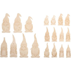 Шпон Rayher Wood Gnome Family, натуральный, 3,6-9 см, толщина 1 мм, 18 штук, 46804505