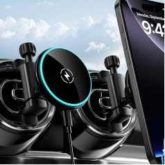 ALAFLY Qi2 Certified Magsafe Автомобильное крепление с функцией зарядки 15 Вт для Mercedes Benz A/B/C/E/G/GLA/GLK, круглый вентиляционный держатель для быстрой зарядк