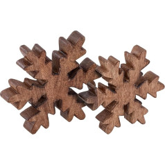 kreatives Wohnen Снежинка Набор из 2 декоративных фигурок 18 x 18 см Рождественское украшение