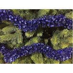 Dmora - Weihnachtsdekoration Zinal, Weihnachtsdekor, Weihnachtsornament, Festliche Dekoration, Made in Italy, 1000x8 h8 cm, Blau