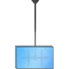 StarTech.com Supporto TV da Soffitto a Doppio Display Back-to-Back - Palo da 106 cm x 152 cm per Schermo da 32 inches a 75 inches