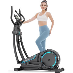 Эллиптический тренажер THERUN для дома, сверхтихий магнитный эллиптический тренажер с длиной шага 38 см, 16 уровней сопротивления, до 150 кг