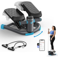 Мини-степпер MERACH для дома, качающийся степпер с нагрузкой 150 кг и лентами сопротивления, твист-степпер для эффективной тренировки ног, рук и