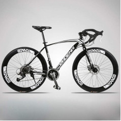 MU 700C Road Bike 21/27 Speed 26 Inch with Variable Speed Bend Handlebar Bicycle Male and Female Students Car Road Racing, C, One Size