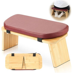 Beeveer Складная скамья для медитации с подушкой, бамбуковый табурет, удобная молитвенная сейза, стул для медитации для йоги, путешествий, мол
