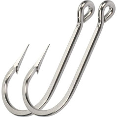 Lijiaxiuyc-101 рыболовные крючки 10 шт. из нержавеющей стали рыболовные крючки, соленой воды рыболовные крючки, сом море рыболовные крючки, размер 