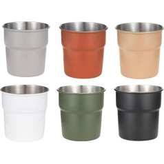 XINGLIDA 5/6 Pieces Портативный Нержавеющей Стали Чашки Чай Кофе Молоко Пиво Кружка Штабелируемый Кемпинг Воды Кубок для Открытый Путешествия Пох