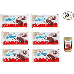 Kinder Delice CACAO Молочные котлеты 60 шт. (60 х 39 г) Творожный снэк + итальянская гурманская польпа 400 г