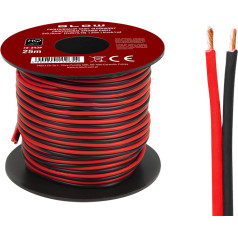 73-343# Кабель для громкоговорителя 2x0,75 мм черный/красный 25 м
