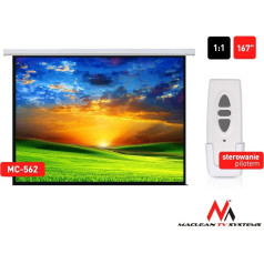 Электрический проекционный экран mc-562 167 дюймов 1:1 300x300 см настенное управление с пультом дистанционного управления