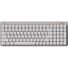 Flow Lite100 Keys Low Profile Mechanical Keyboard, сменная перезаряжаемая беспроводная клавиатура с приемником 2.4G, Bluetooth и кабельным подключением для Windows, Mac/лин