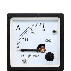 Прибор 99C1 Zeigertyp DC-Voltmeter 5 В 10 В 50 В 100 В 750 В 100 0 В 250 В 150 В 300 В 450 В 500 В 48 * 48 мм 1 Stücke(DC30V)