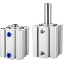 SDA Kompaktzylinder SDA16 SDA20 SDA25 SDA32 SDA40 SDA50 SDA63 SDA80 Hub 10/20/30/40 Doppeltwirkend Pneumatischer Kolbenzylinder 1 Stück(Stroke 60mm,Bore 12mm)