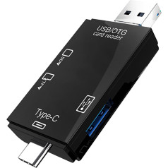 Картридер 6 в 1 usb a/ micro usb/ usb c/ sd/ micro sd/ usb tc-r425x