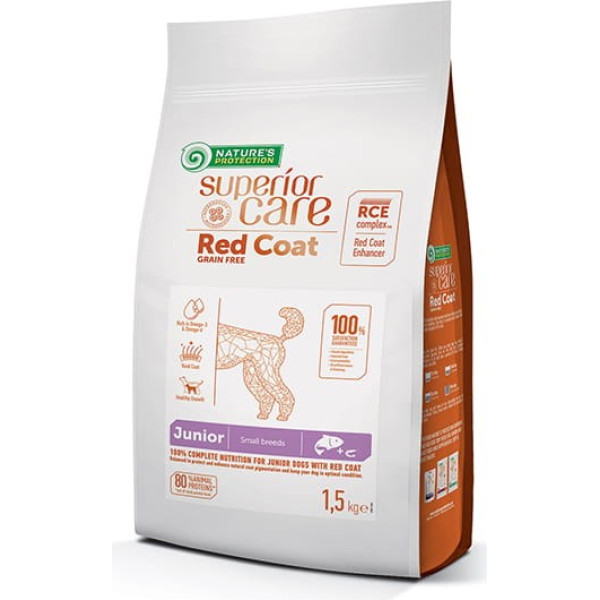 Nature's Protection red coat grain free salmon junior small breeds 1,5 кг