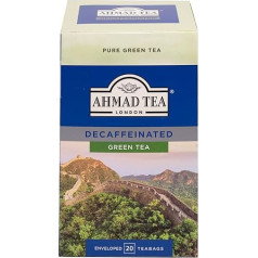 Ahmad Tea - Зеленый чай без кофеина - Зеленый чай без кофеина - индивидуально завернутые, ароматизированные чайные пакетики с 2 г чая на порцию - 20