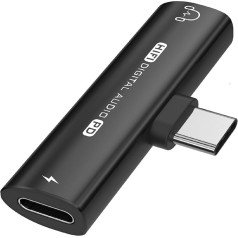 INF Переходник с USB-C на 3,5 мм для наушников и зарядного устройства для устройств с USB-C Female 2 дюйма 1 x Переходник для наушников и зарядки (черный)