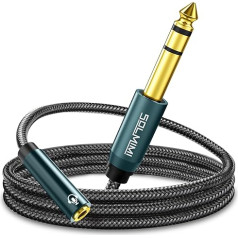 SOLMIMI 1/4 к 1/8 наушники адаптер 1,2 м 6,35 мм мужской к 3,5 мм женский TRS стерео аудио разъем адаптер кабель для микшера, гитара, усилитель, пианино, к