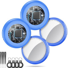 Smart Air Tracker Tags, Key Find Compatible with Apple Where is? Приложение (только iOS, Android не поддерживается), Bluetooth-трекер для багажа/сумки/чемодана, сменные батарейки,