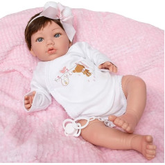 MARÍA JESÚS Reborn Baby Silicone Vinyl Reborn Doll 2 kg and Head Drop Effect Reborn Baby Girl Decorated with Redness Wrinkles Lifelike Baby Dolls Reborn Baby Dolls