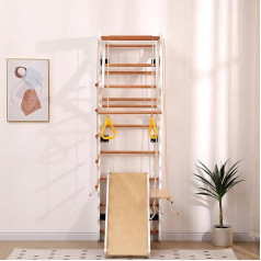 Рама для скалолазания 6 в 1, стена для скалолазания и игровое оборудование, гимнастические кольца для детей для скалолазания, крытая рама дл