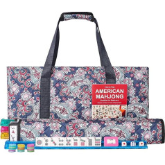 Набор для игры в американский маджонг, 166 высококачественных белых жетонов, 4 универсальные цветные стойки/толкатели, полный комплект плит