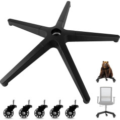 DAJAVE База для офисного стула 200 кг Металлическая база диаметром 70 см, универсальная для колес 11 мм x 22 мм и газовой пружины 50 мм, прочная, устой