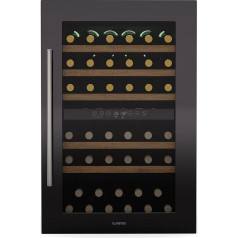 Винный холодильник Klarstein Vinsider 57 Duo 2 зоны - 57 бутылок, 5-22 °C, тишина 38 дБ, встраиваемый, стекло с УФ-защитой, деревянные полки, нержавеющая сталь
