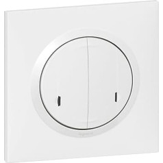 Legrand Dooxie 199238 2 x 250 Вт Нейтральный светодиодный выключатель от 5 Вт до 125 Вт, совместимый с любым зарядным устройством - Dooxie с Netatmo в комплекте (к