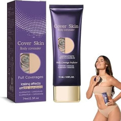 Body Coverage Perfector, 1 Piece Body Make-Up Waterproof Concealer Leg Tattoo Cover Cream Long-Lasting CC Cream Waterproof All Over Complexion Skin Tint Lotion Cover Cream Without Transfer