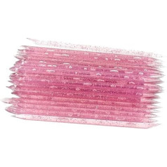 100 Шт. Кристалл Кутикула Палочки Двойные Головы Кутикула Пушер Ногтей Искусство Маникюр Педикюр Инструменты (Розовый, 100шт)