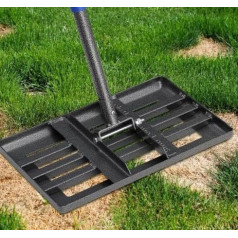 Грабли для выравнивания газона, 43 x 25 см, выравниватель газона с изогнутым краем, 6 футов металлического выравнивателя газона, свободно пере