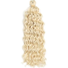 Namzi Tief gewelltes Häkelhaar, lang, gelockt, Häkelhaar für Damen, 45,7 см, Ozeanwellen, Flechthaar, tiefe gedrehte Häkelzöpfe, synthetische Flecht-Haarverlängerungen, Beige