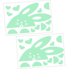 BESTYASH 2 Набор светящихся DIY выключатель наклейки съемные кролик форме ночной свет наклейки для спальни ребенок дружественные флуоресцентны