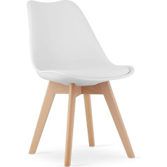 Nmk Home Стул для столовой, пластик, ткань, бархат, искусственная кожа, кресло для отдыха с деревянным каркасом, пластиковый стул с буковым дере