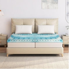 Ego Home Матрас Топпер 140 x 200, 7-зональный гелевый пенный матрас Топпер, CertiPUR EU Certified, 140 x 200 см Матрас Топпер без чехла для кровати с бокс-спрингом,