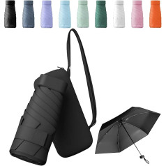 Зонт Sykerout, мини зонт, карманный зонт, компактный зонт, мини складной зонт для путешествий, УФ зонт с держателем для карт с веревкой