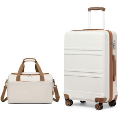 KONO Suitcase Trolley Hand Luggage Set 2/4 Piece Luggage Sets, кремово-белый, ручная кладь