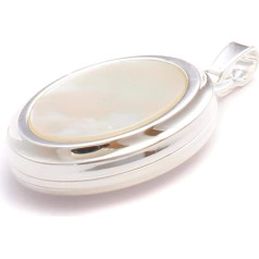 Медальон из перламутра из серебра 925 пробы, фото медальон для 2 фотографий, кулон-талисман на память, ювелирные изделия на память о дружбе, с