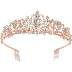 alwaiiz женская свадебная тиара с гребнем хрустальная корона стразы корона для свадьбы, выпускного и дня рождения вечеринки