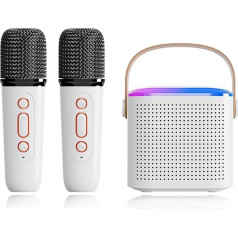 Караоке-машина для детей, портативная Bluetooth колонка с микрофоном для взрослых и подростков с подсветкой, караоке-микрофон для телефонов, пл