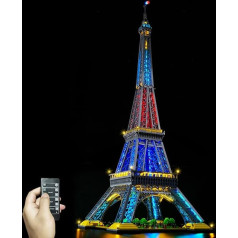 cooldac Набор светодиодной подсветки, совместимый с Lego 10307 Eiffel Tower Building Set, набор светодиодной подсветки, совместимый с Lego 10307 Eiffel Tower Remote Control Versio