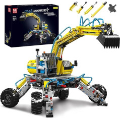 Mould King 17060 Technik Экскаватор строительные блоки, 1392 шт. пневматическая модель вездеходного экскаватора, MOC экскаватор зажимные блоки, набор дл