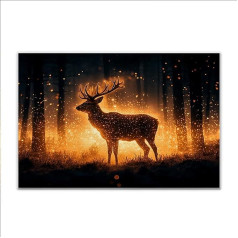 K-7 300 Pieces Deer Animal Puzzle Adult Sophisticated Classic Wooden Puzzle Adults, Puzzle Games for Whole Family, Wooden Jigsaw Puzzle from 14 Years for Boys Girls for Gifts K-7