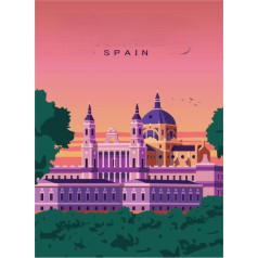 Пазл 1000 деталей Испания винтаж путешествия искусство плакат для взрослых семейные игры развивающие игрушки Gt647Zw 50x70CM